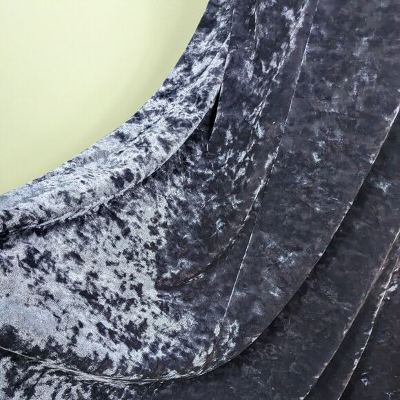 Vintage Dave Johnny Prom Dress Maxi Gown 90S Y2K Goth Crushed Velvet Blue M - Picture 8 of 12